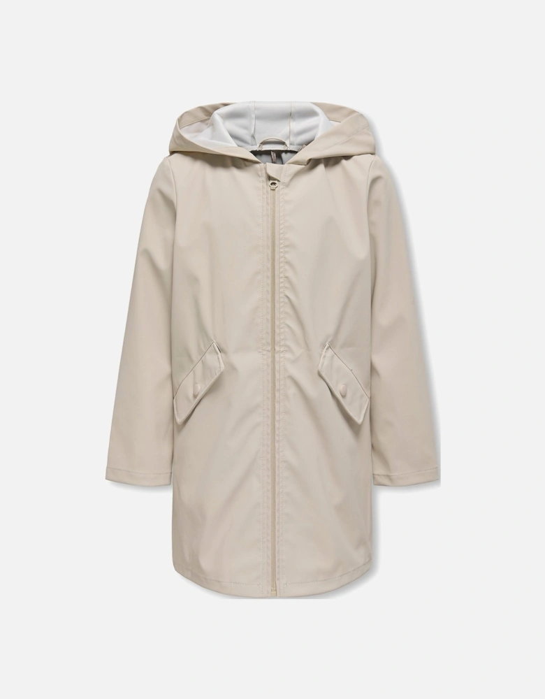 Girls Elisa Raincoat - Silver Lining