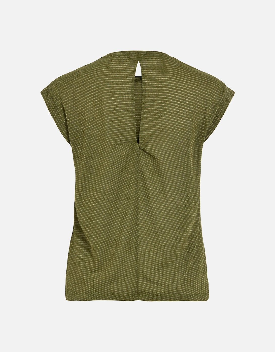 Mirella O-neck Sleeveless Top Olive