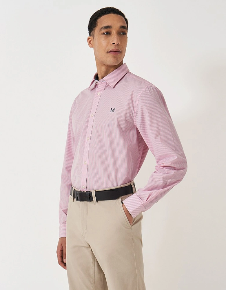 Men's Crew Classic Micro Stripe Shirt Heritage Pink/White