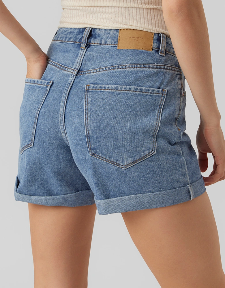 Zuri Loose Denim Shorts Medium Blue Denim