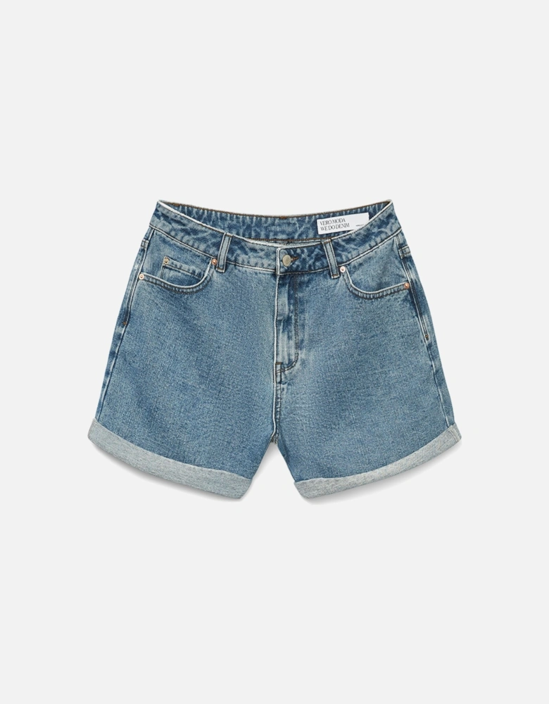 Zuri Loose Denim Shorts Medium Blue Denim