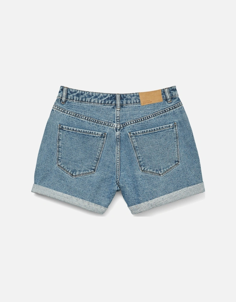 Zuri Loose Denim Shorts Medium Blue Denim