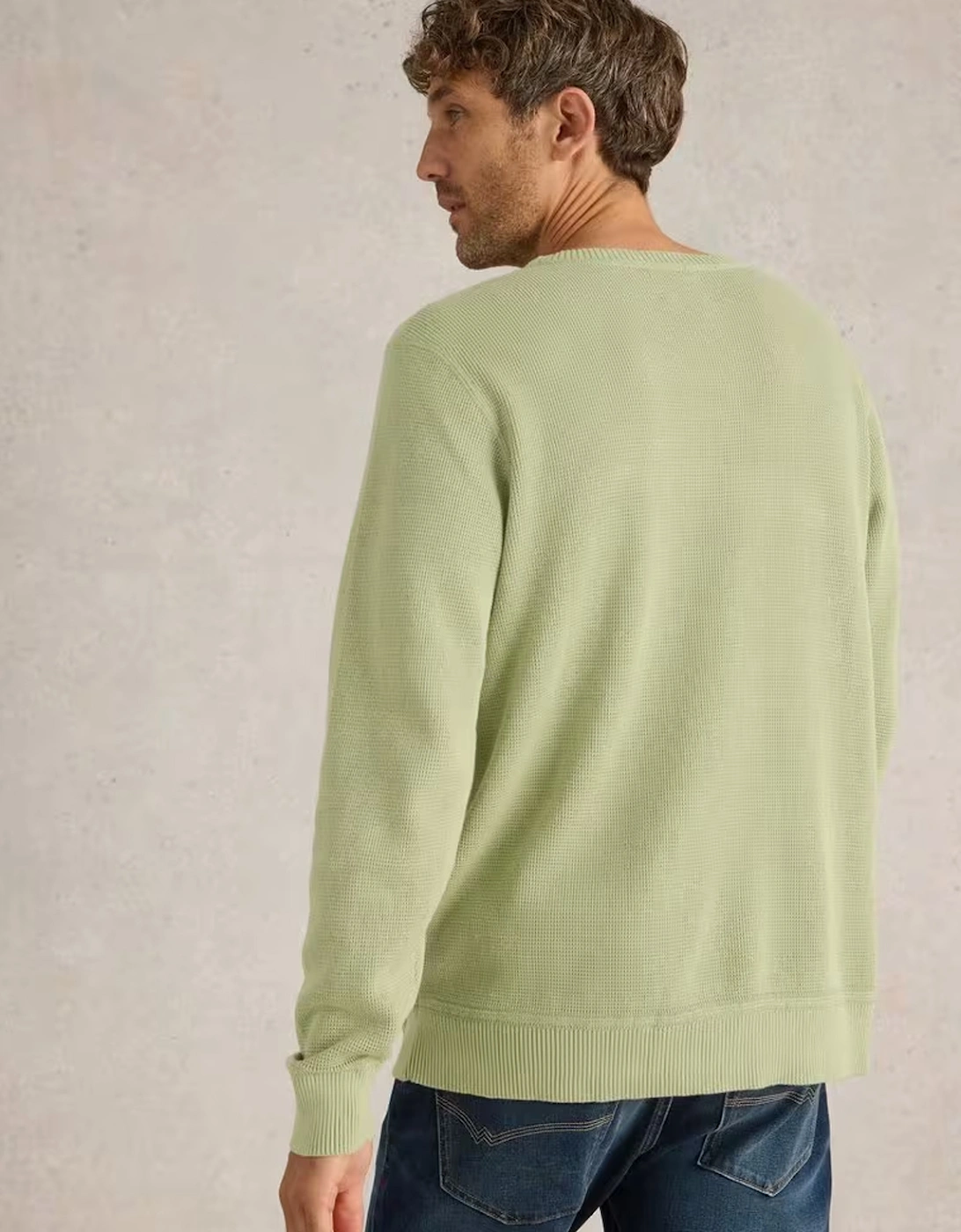 Men's Attadale Crew Neck Jumper Light Green