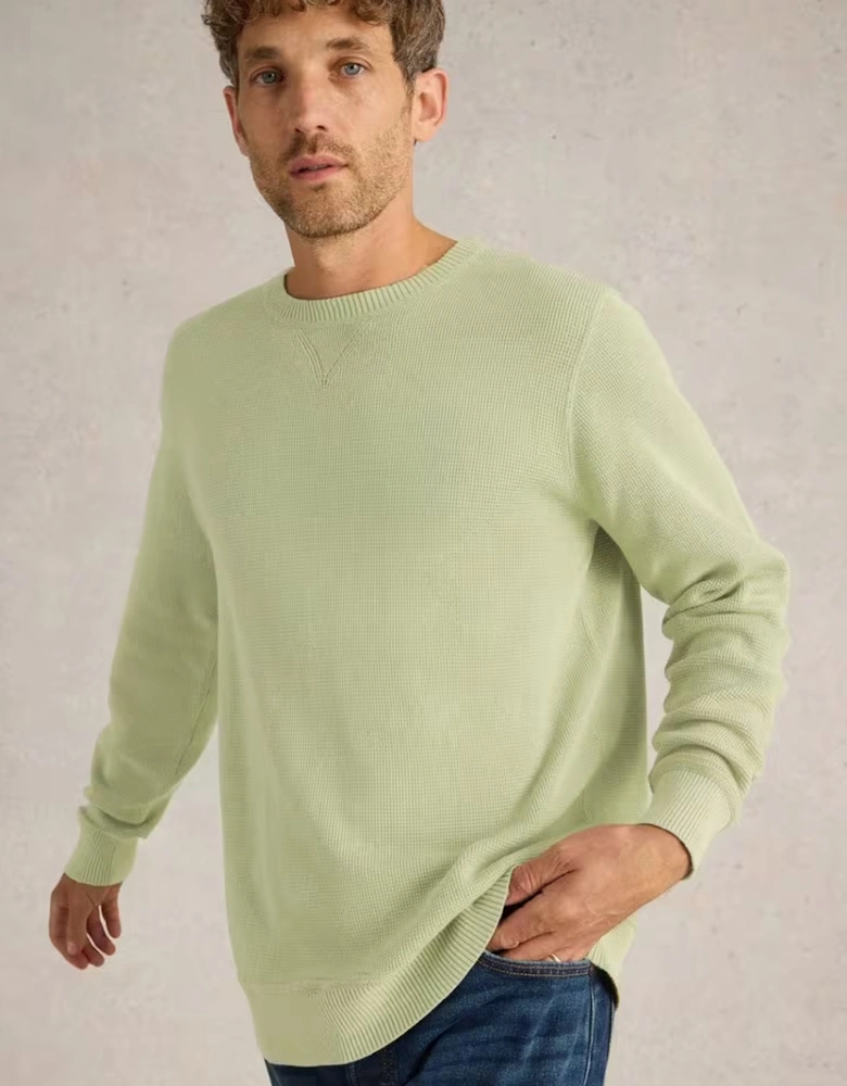 Men's Attadale Crew Neck Jumper Light Green