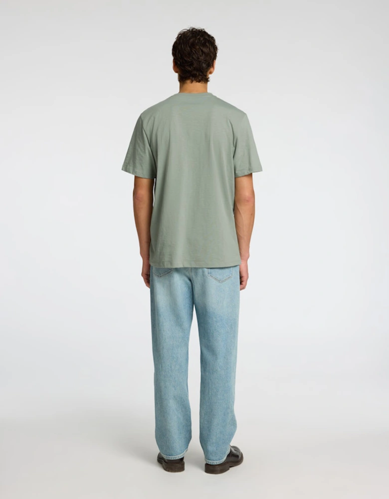 Homme Aspen Slub Short Sleeve O-Neck Tee Iceberg Green