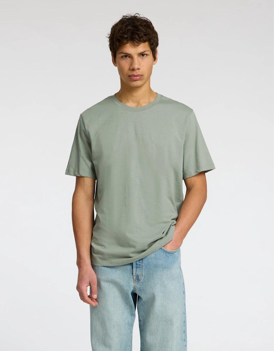 Homme Aspen Slub Short Sleeve O-Neck Tee Iceberg Green, 7 of 6