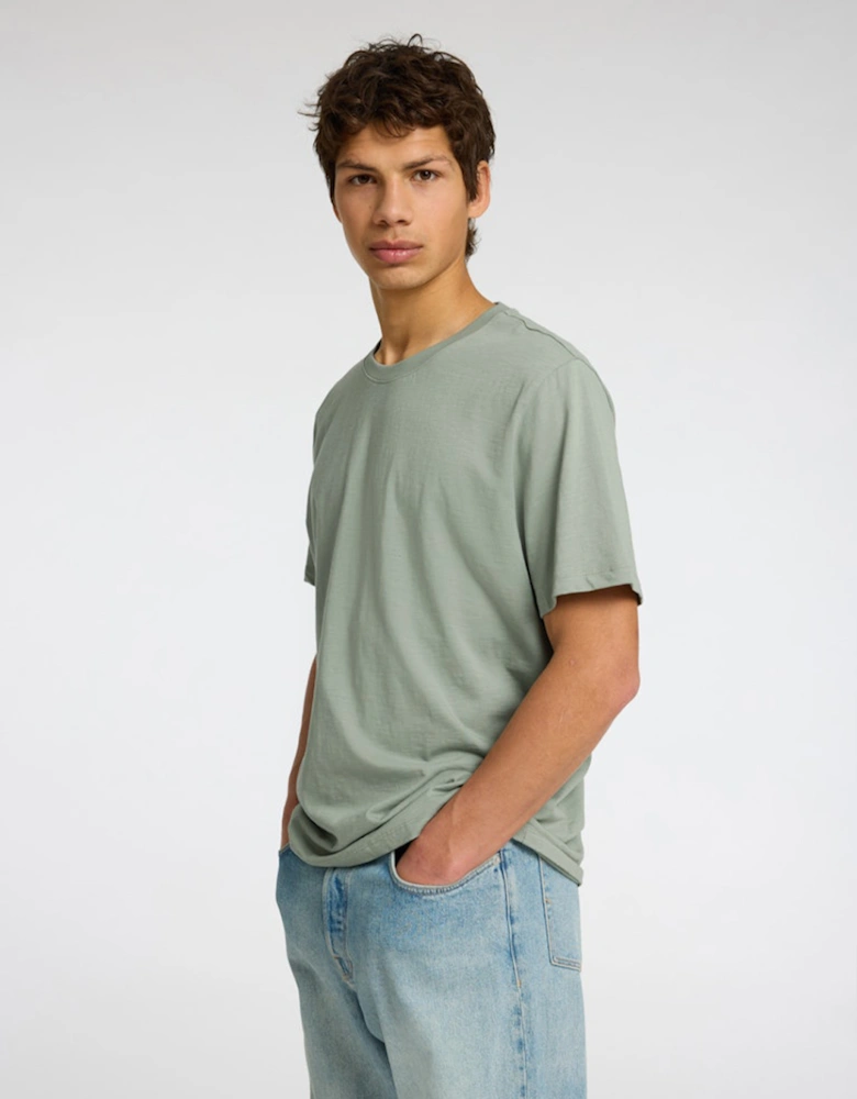 Homme Aspen Slub Short Sleeve O-Neck Tee Iceberg Green