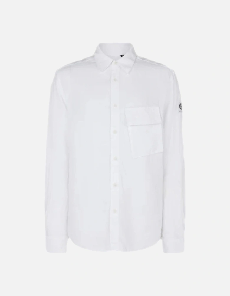 Scale LS Linen Shirt White