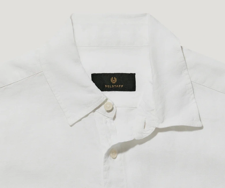 Scale LS Linen Shirt White