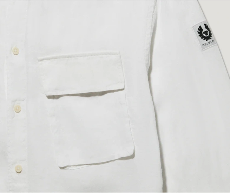 Scale LS Linen Shirt White