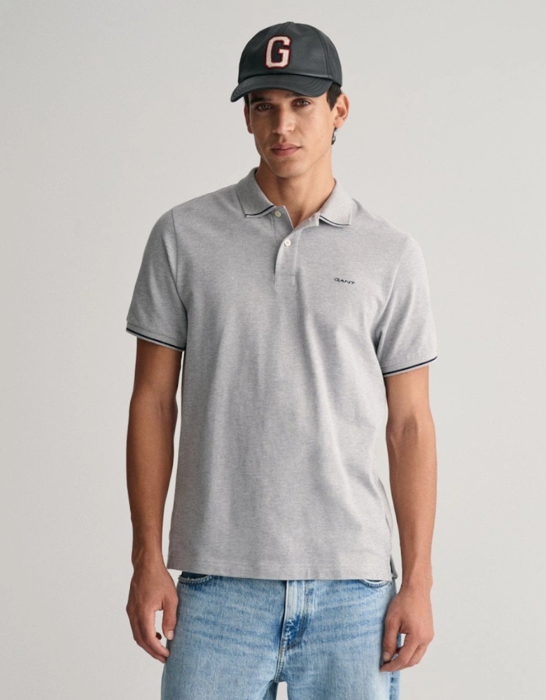 Mens Short Sleeve Tipping Pique Polo