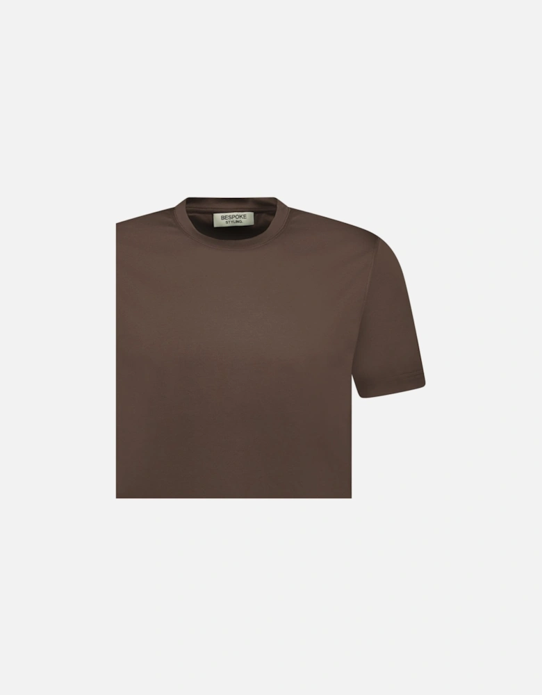 Mercerized Cotton T-Shirt Brown