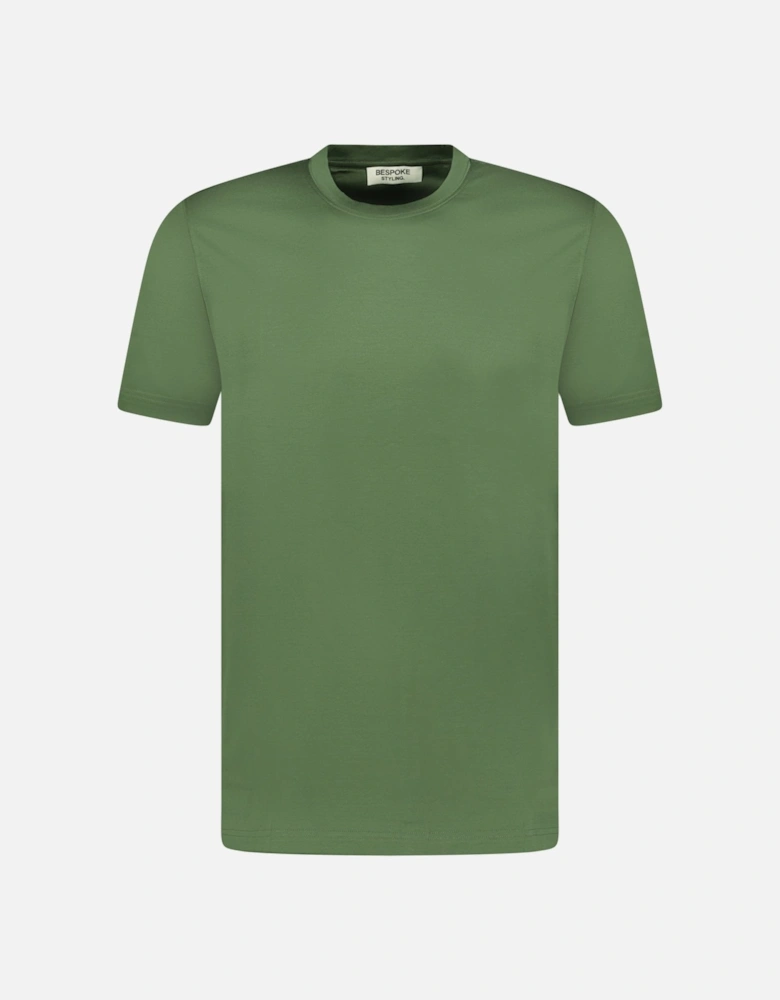 Mercerized Cotton T-Shirt Dark Green