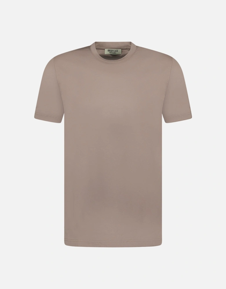 Mercerized Cotton T-Shirt Taupe