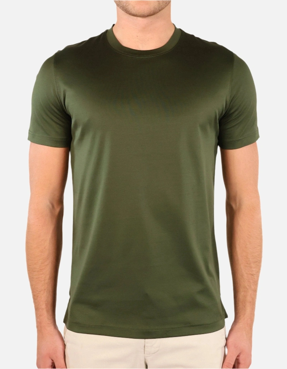 Mercerized Cotton T-Shirt Dark Green