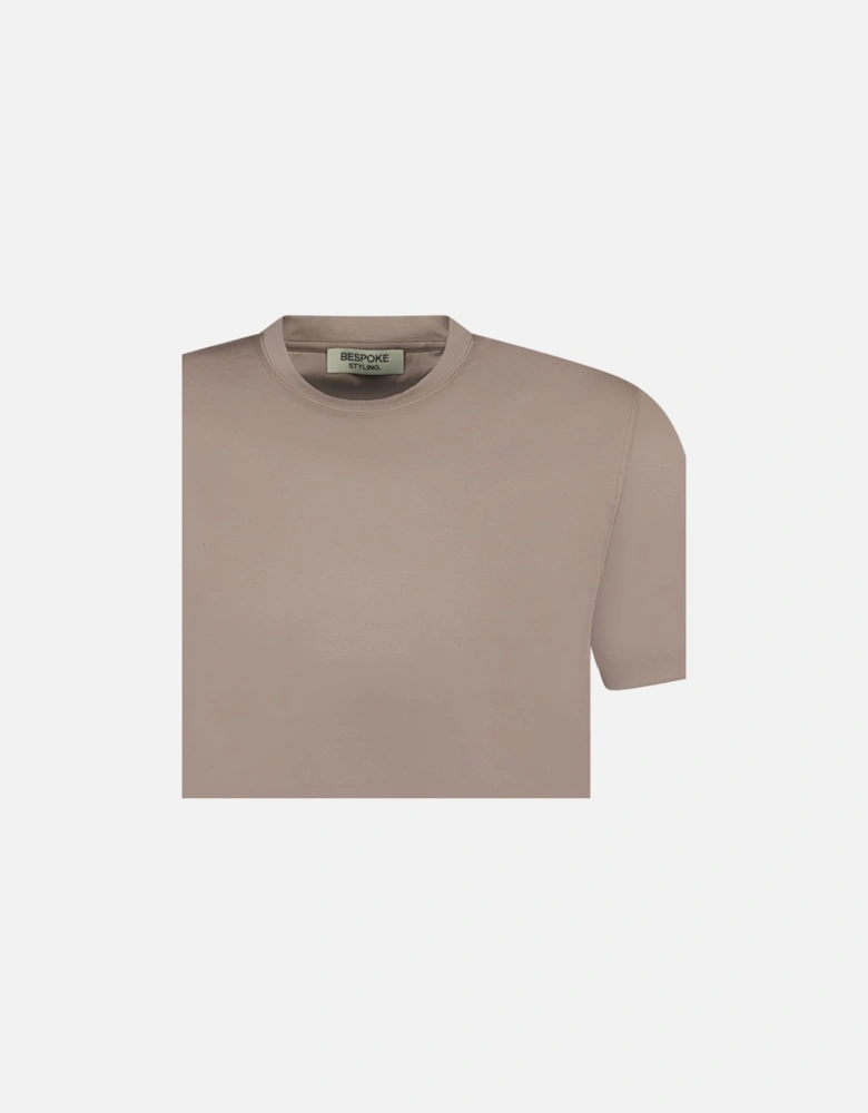 Mercerized Cotton T-Shirt Taupe