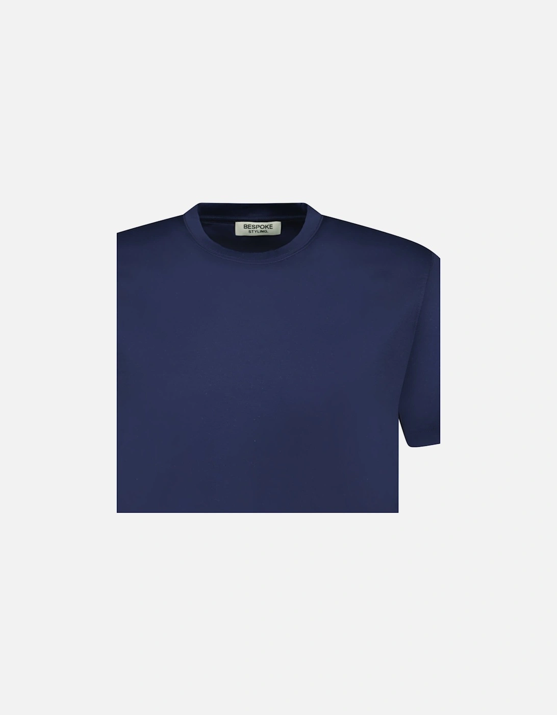 Mercerized Cotton T-Shirt Navy