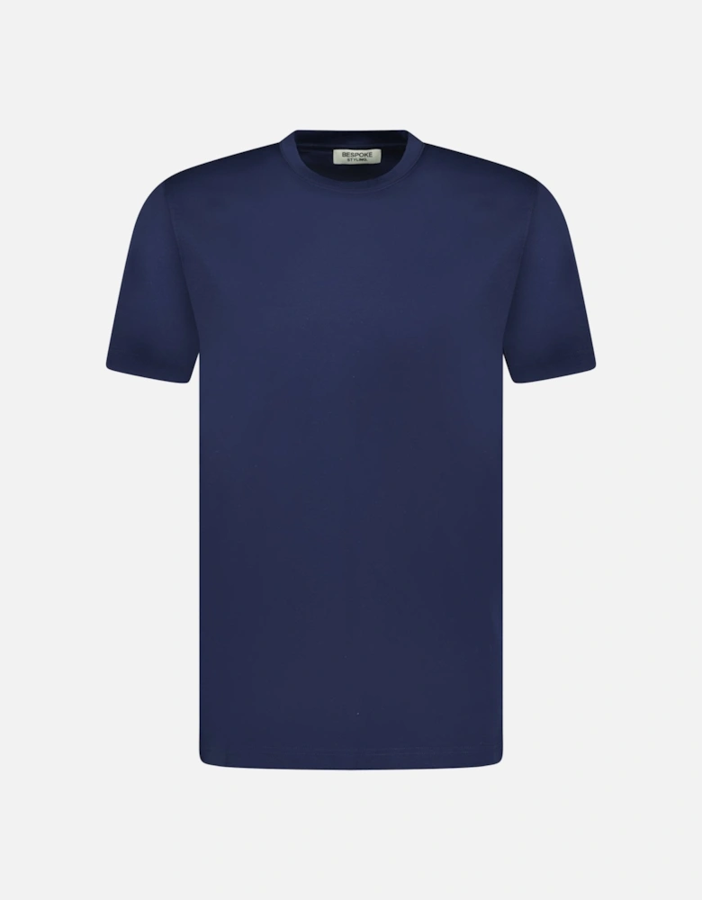 Mercerized Cotton T-Shirt Navy