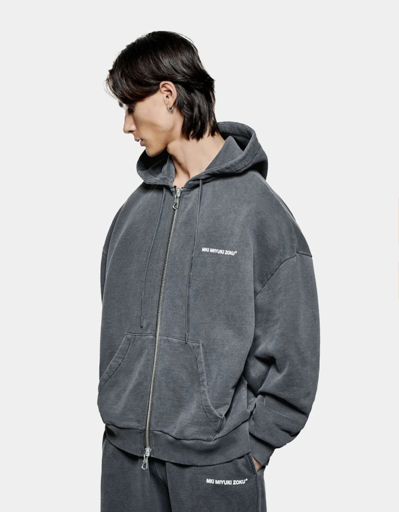 Oversized Uniform Zip Through Hoodie