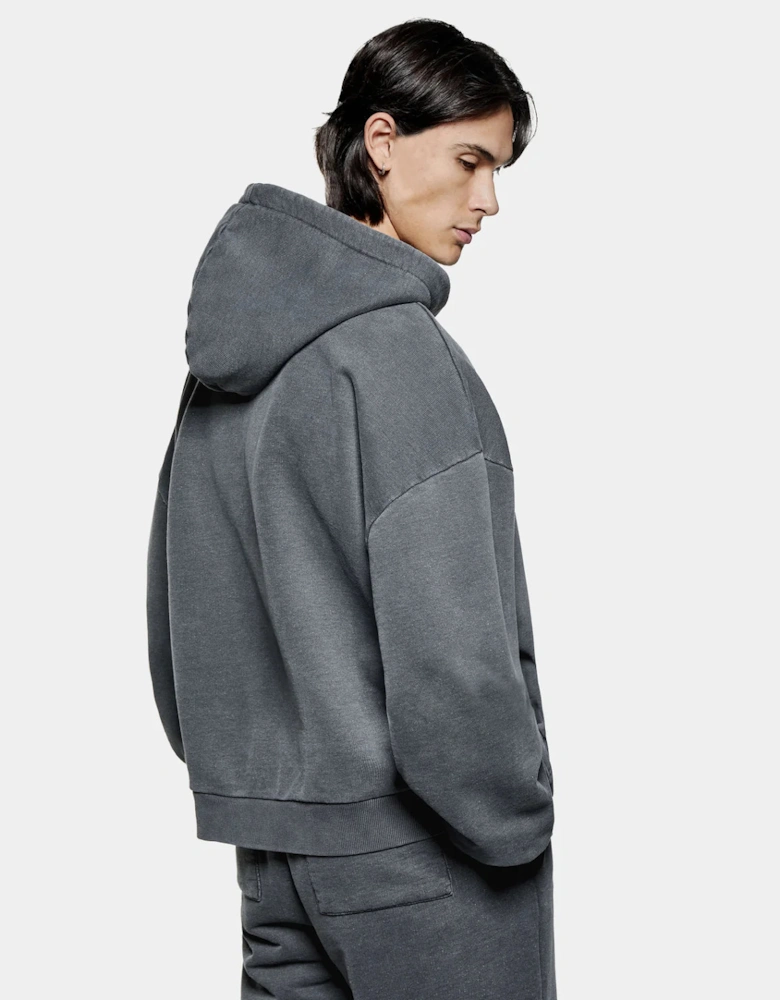 Oversized Uniform Zip Through Hoodie