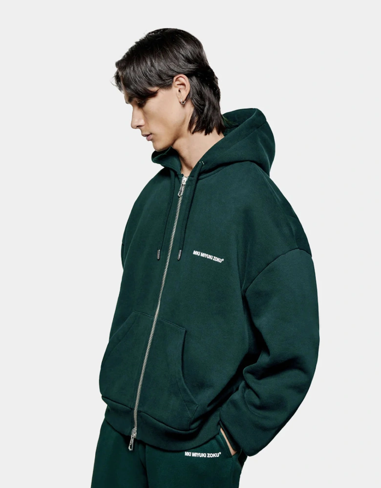 Oversized Uniform Zip Through Hoodie