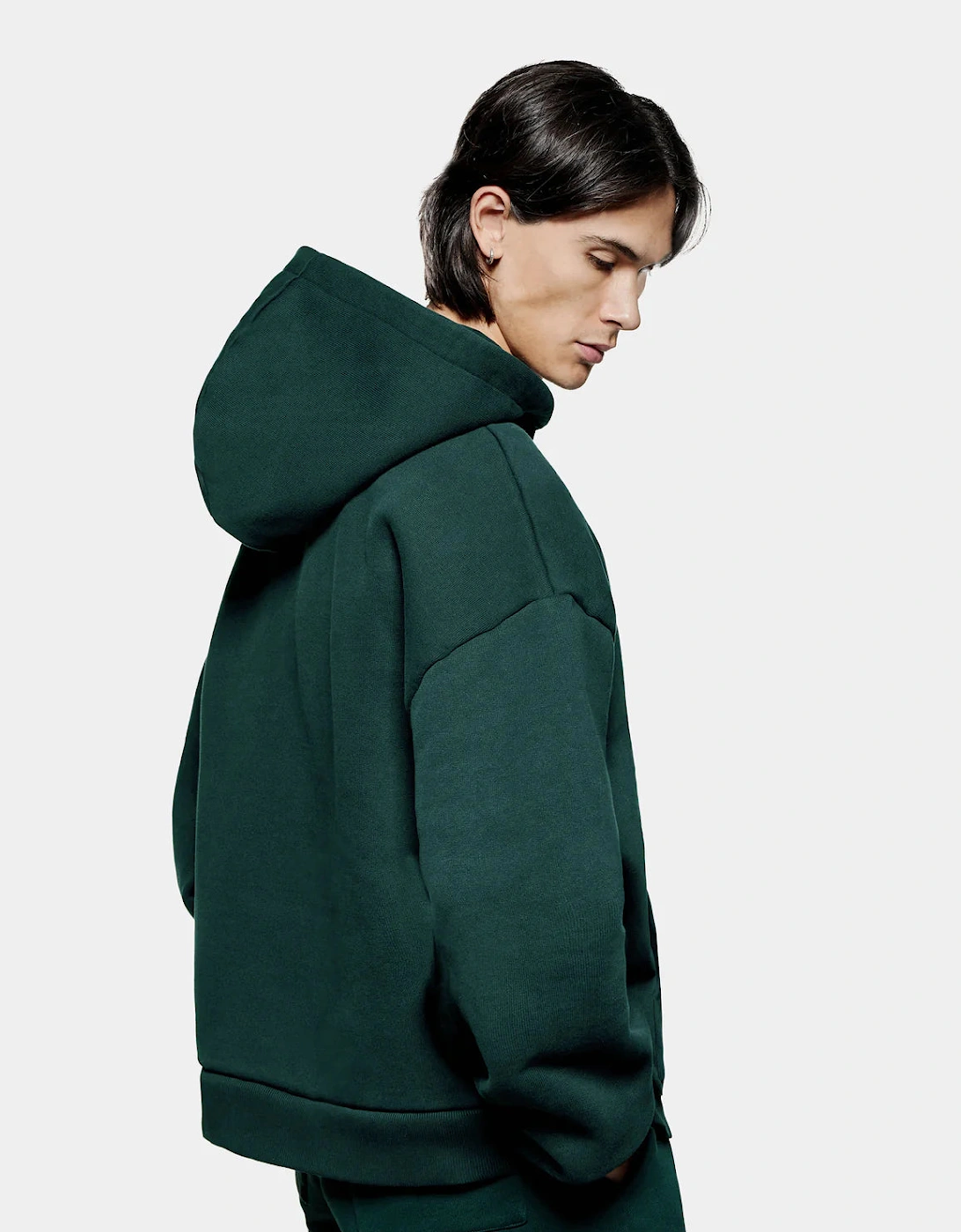 Oversized Uniform Zip Through Hoodie