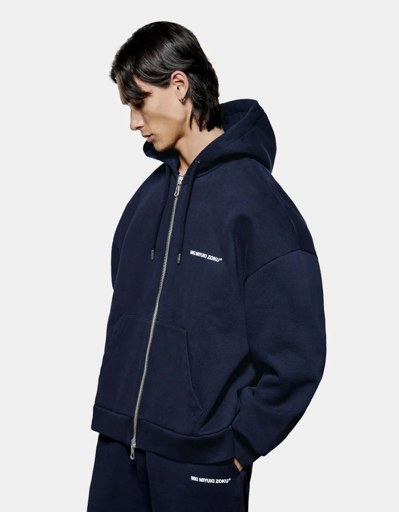 Oversized Uniform Zip Through Hoodie