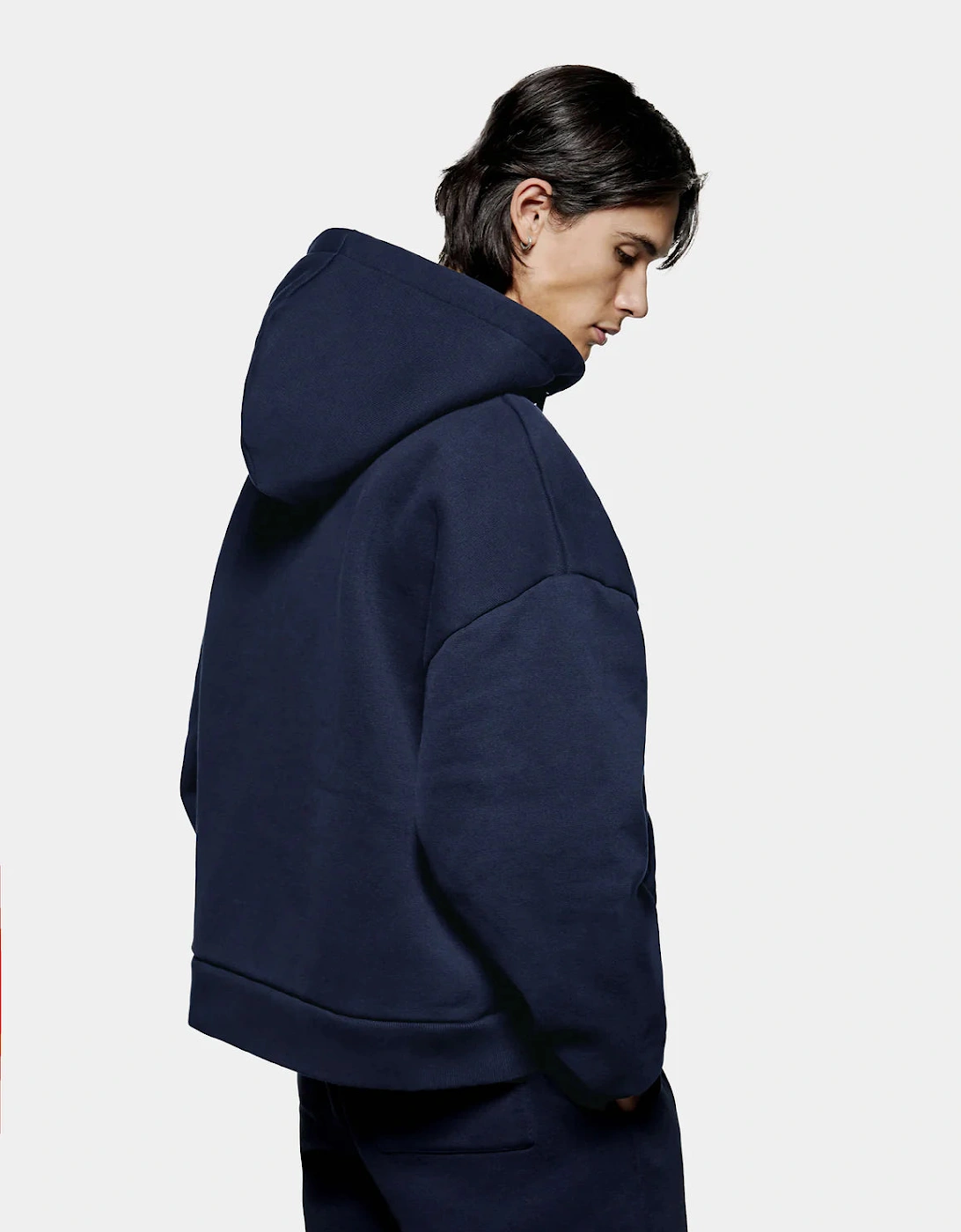 Oversized Uniform Zip Through Hoodie