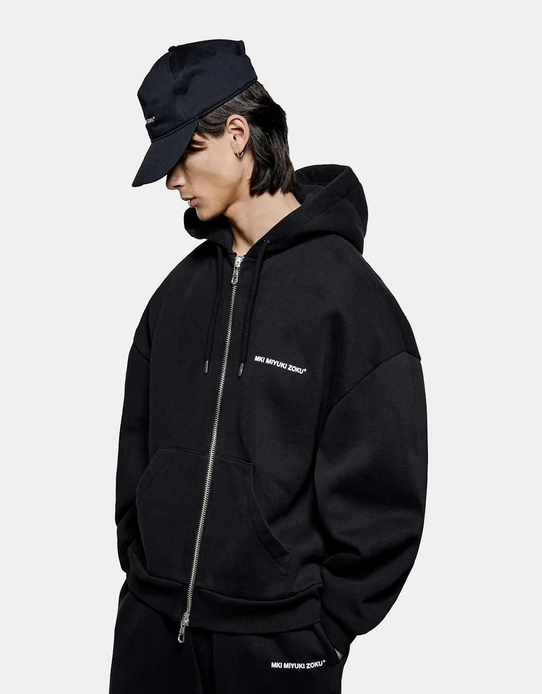 Oversized Uniform Zip Through Hoodie