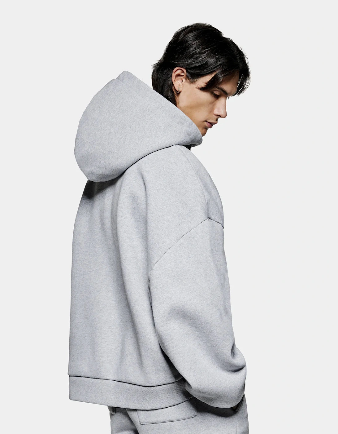 Oversized Uniform Zip Through Hoodie