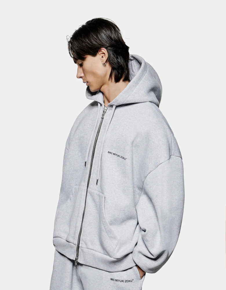 Oversized Uniform Zip Through Hoodie