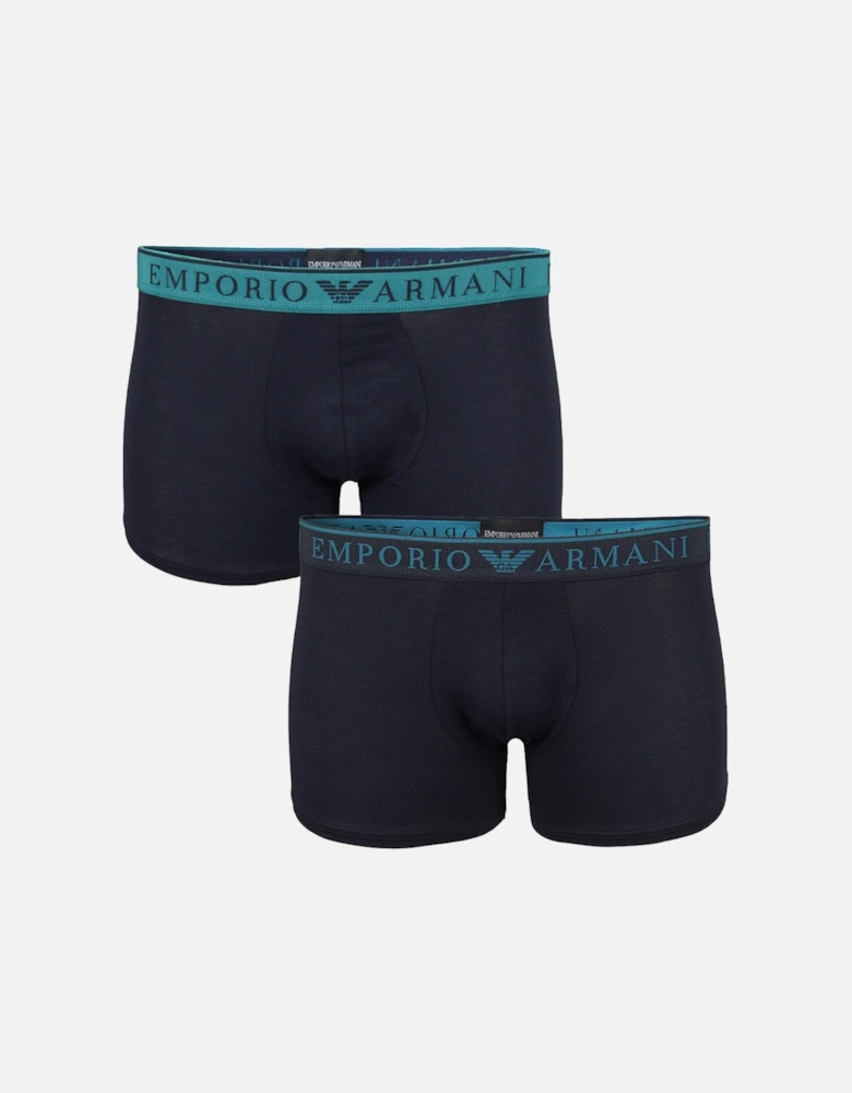 2-Pack Endurance Boxer Trunks, Armani Blue