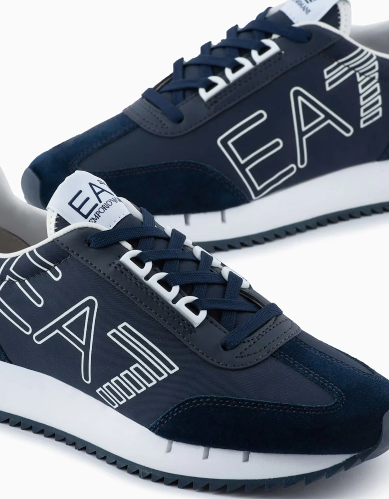 Emporio Armani Vintage Trainers Navy/White/Navy