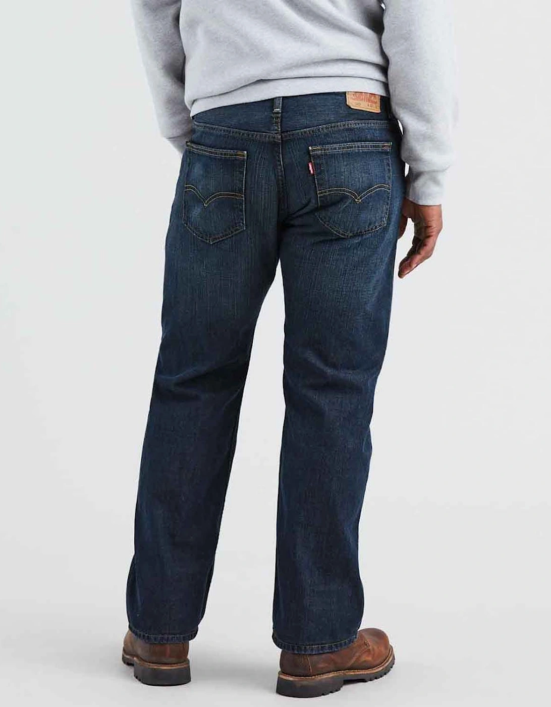 569 Loose Straight Dark Chipped Jeans