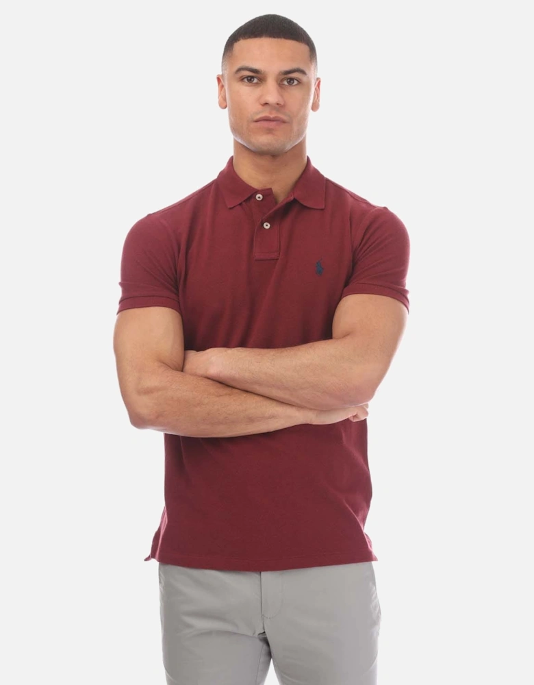 Custom Slim-Fit Mesh Polo Shirt