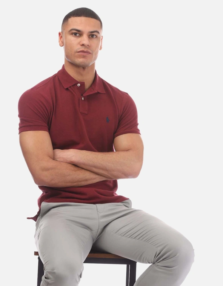 Custom Slim-Fit Mesh Polo Shirt