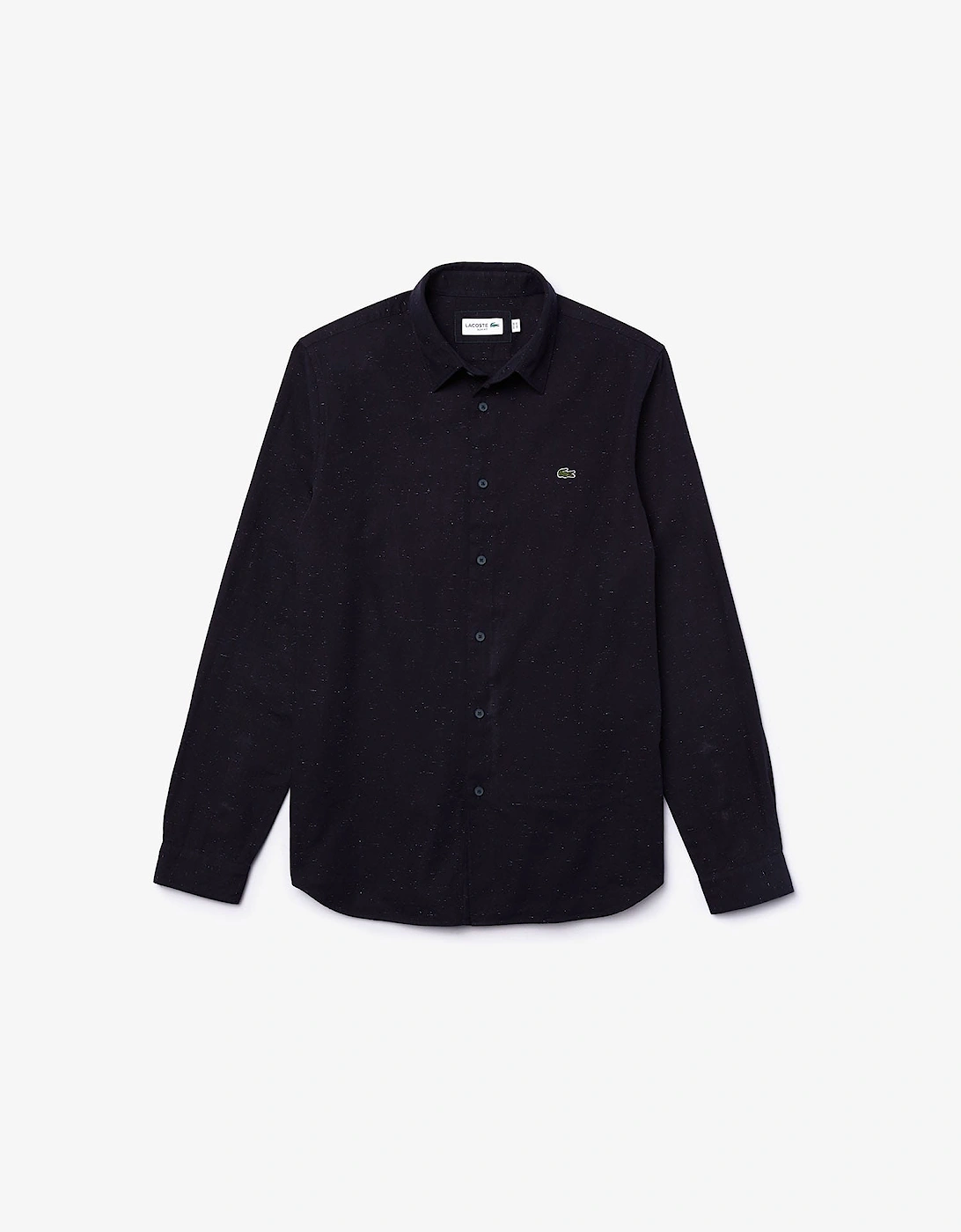 Slim Fit Flamed Cotton Shirt