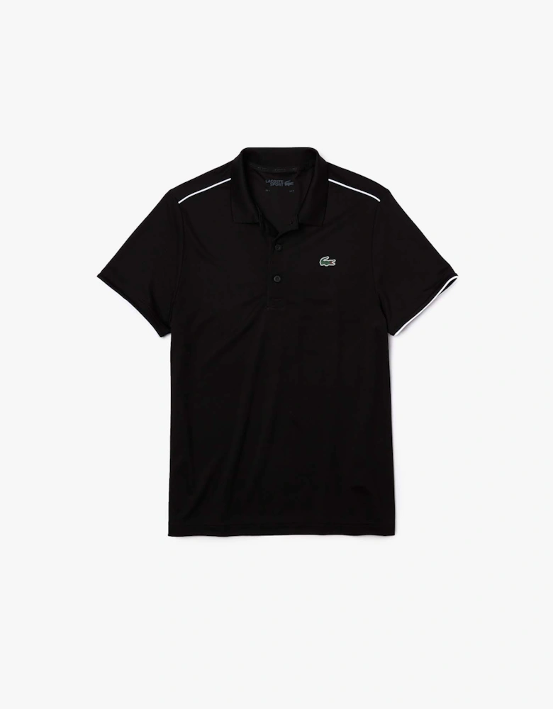 Contrast Piping Breathable Piqué Polo Shirt