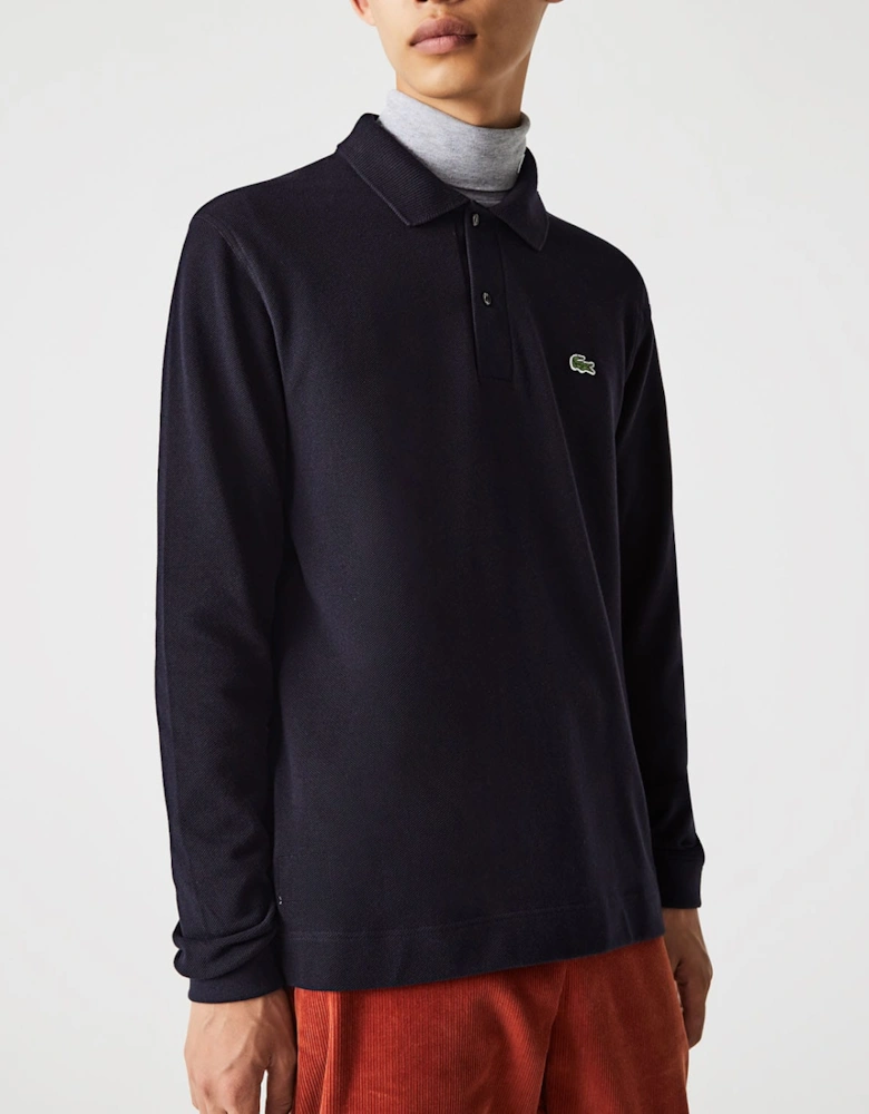 Classic Fit Organic Long Sleeved Polo Shirt