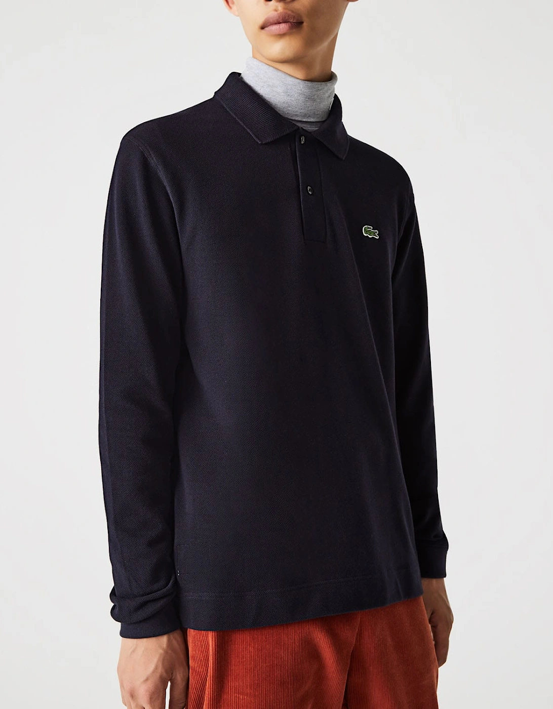 Classic Fit Organic Long Sleeved Polo Shirt, 6 of 5