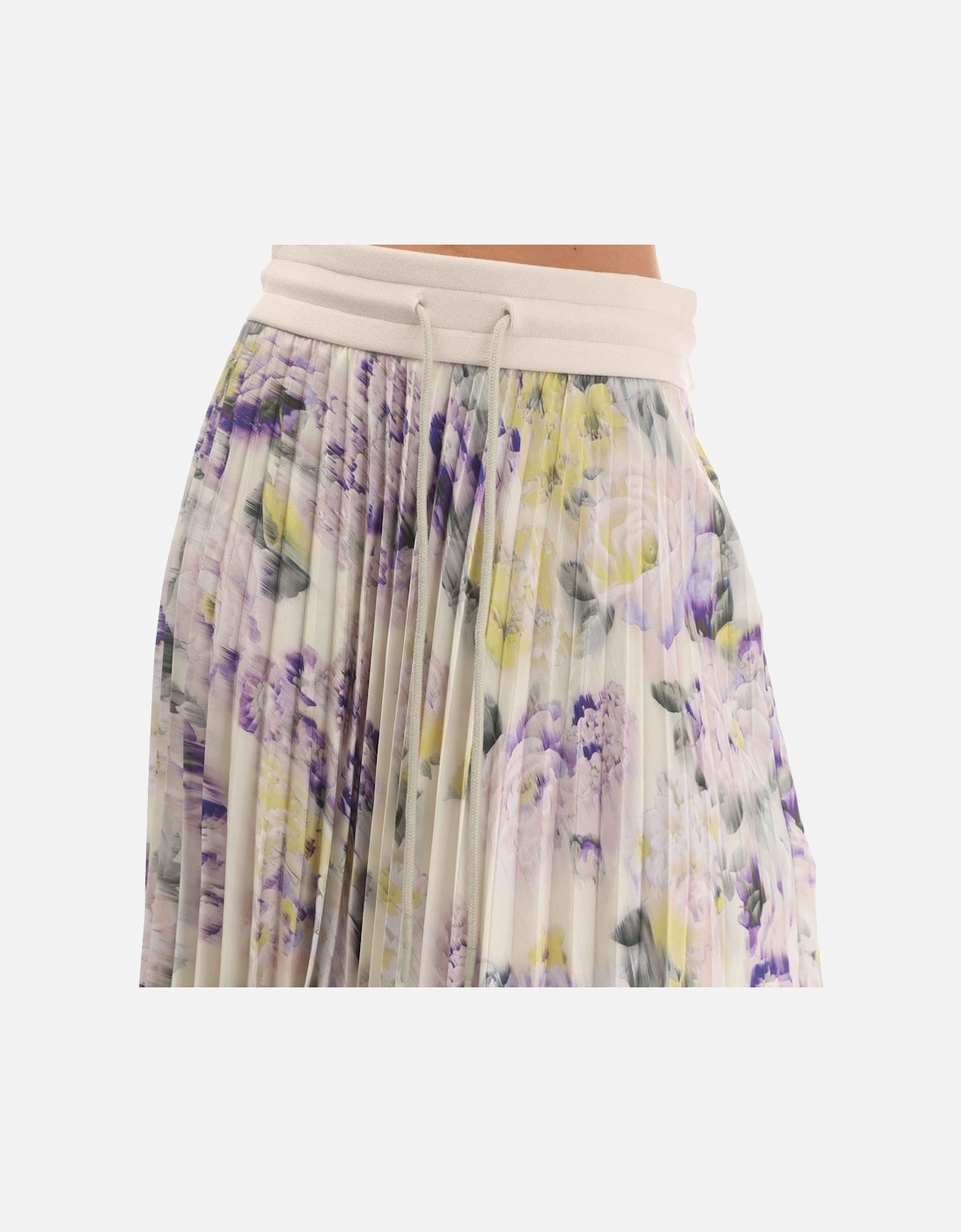 Chine Satin Plisse Skirt