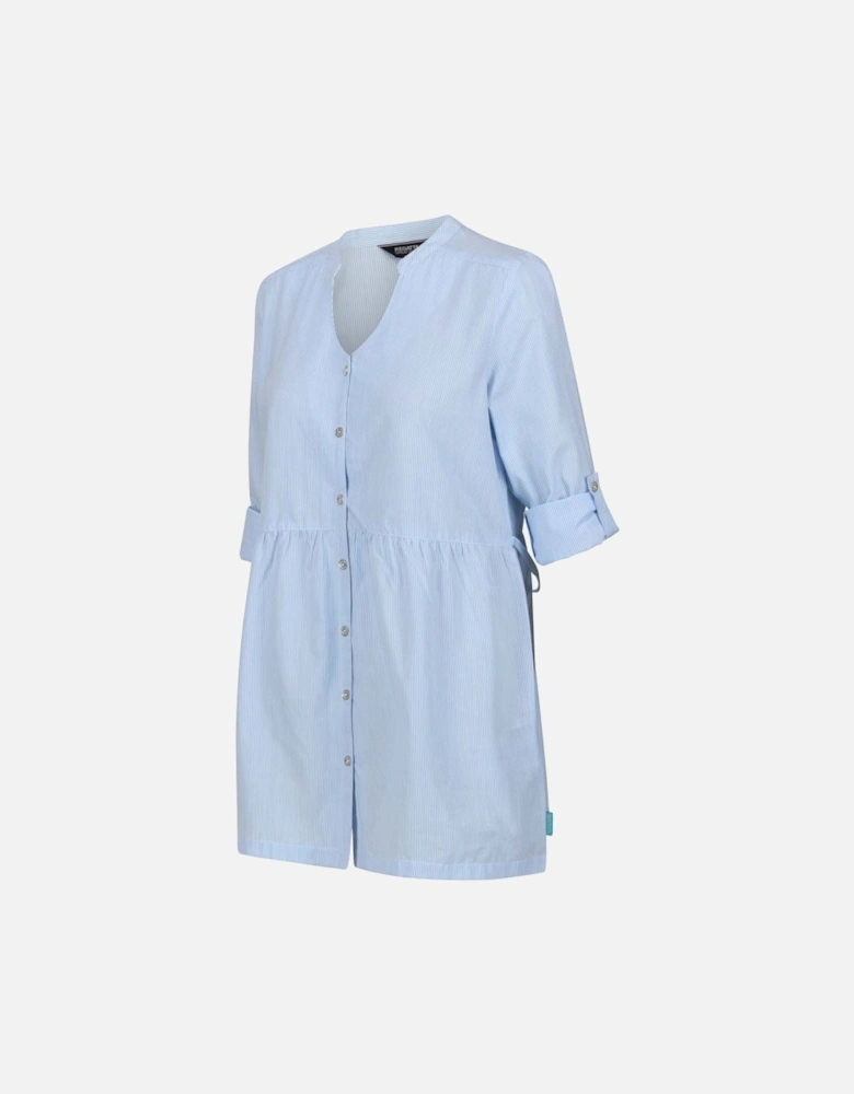 Nemora Roll Sleeve Blouse Shirt Dress