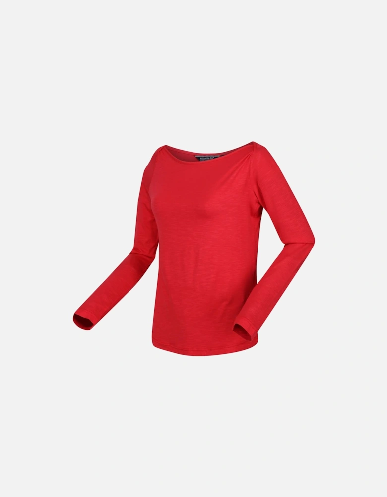 Lakeisha Boat Neck Long Sleeve Top