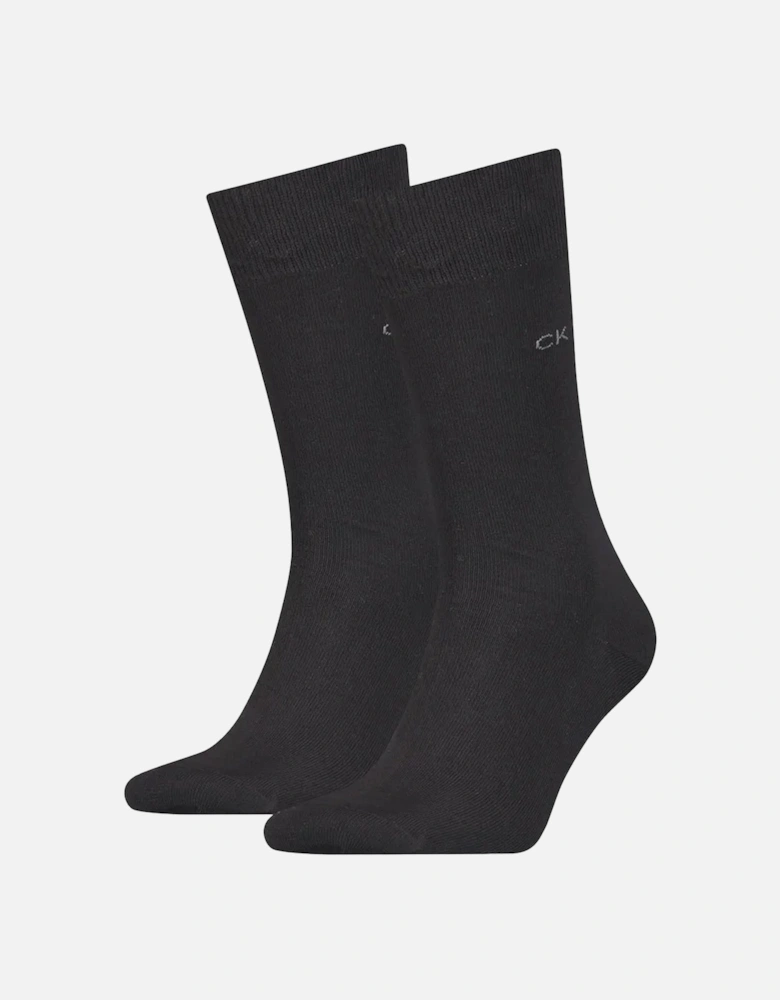 CK Logo 2 Pack Classic Socks Black