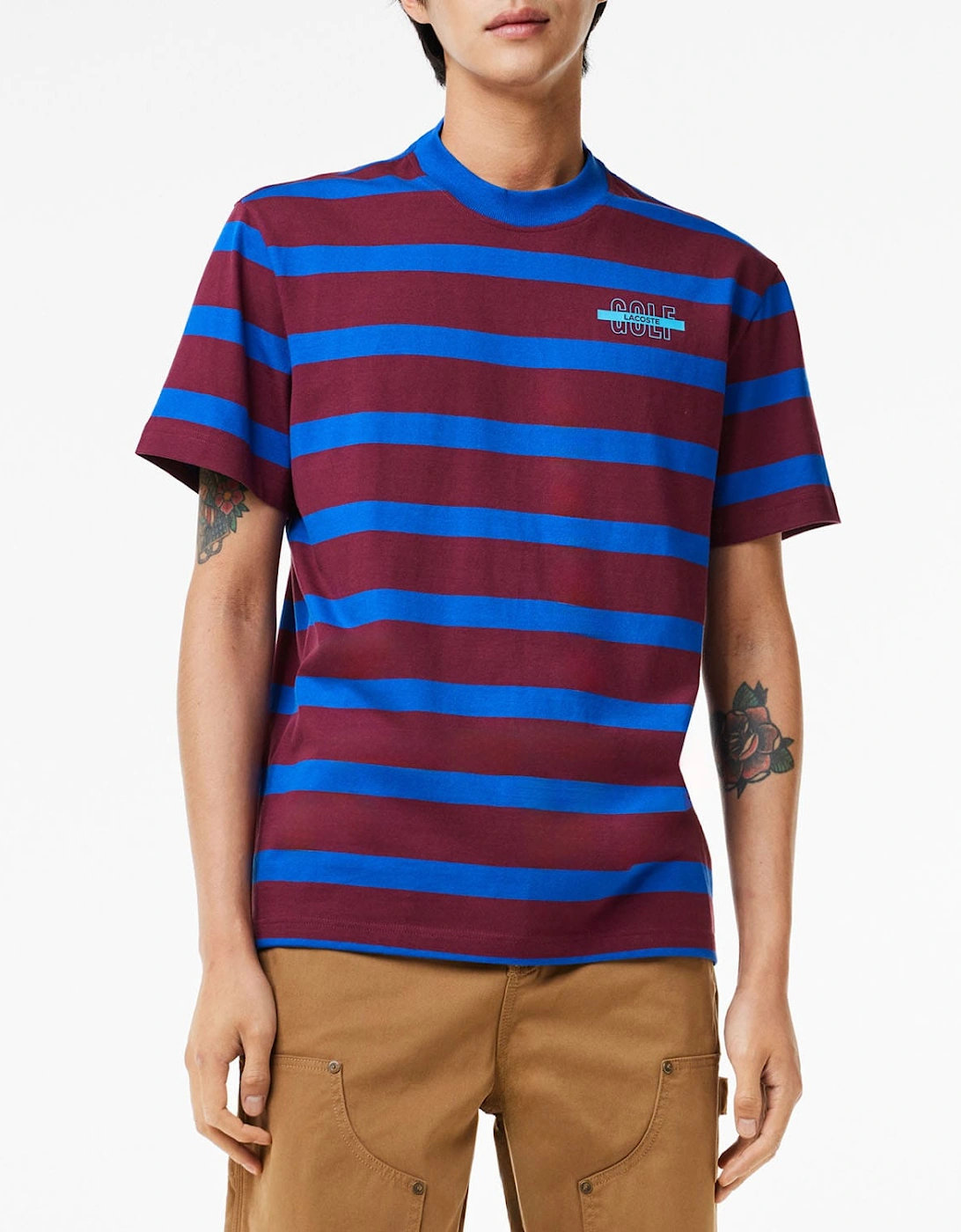 Striped 3D Print Cotton T-Shirt, 6 of 5