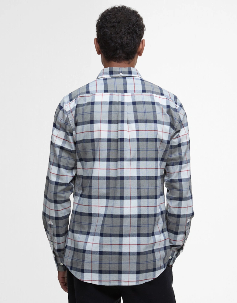 Lewis Tailored Long Sleeve Check Shirt - Bleached Pine Tartan