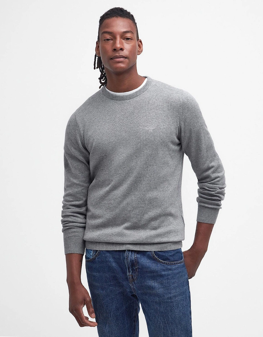 Pima Cotton Knitted Jumper - Grey, 7 of 6