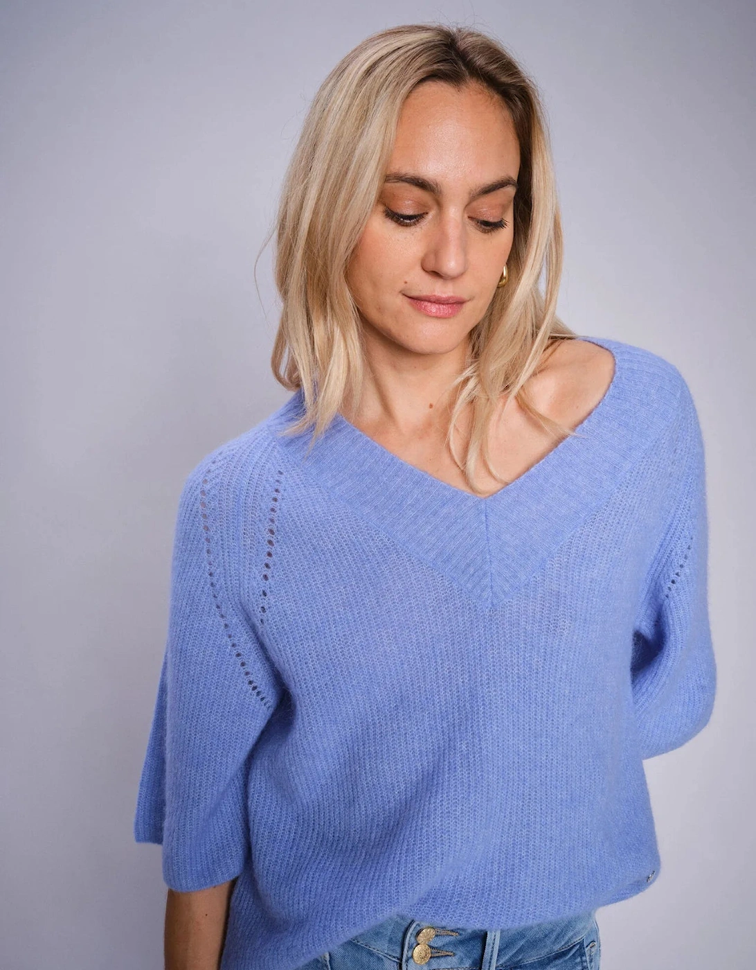 Taci 3/4 v neck knit