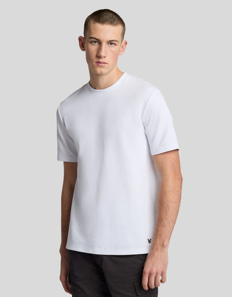 Twill Texture Crew Neck T-Shirt