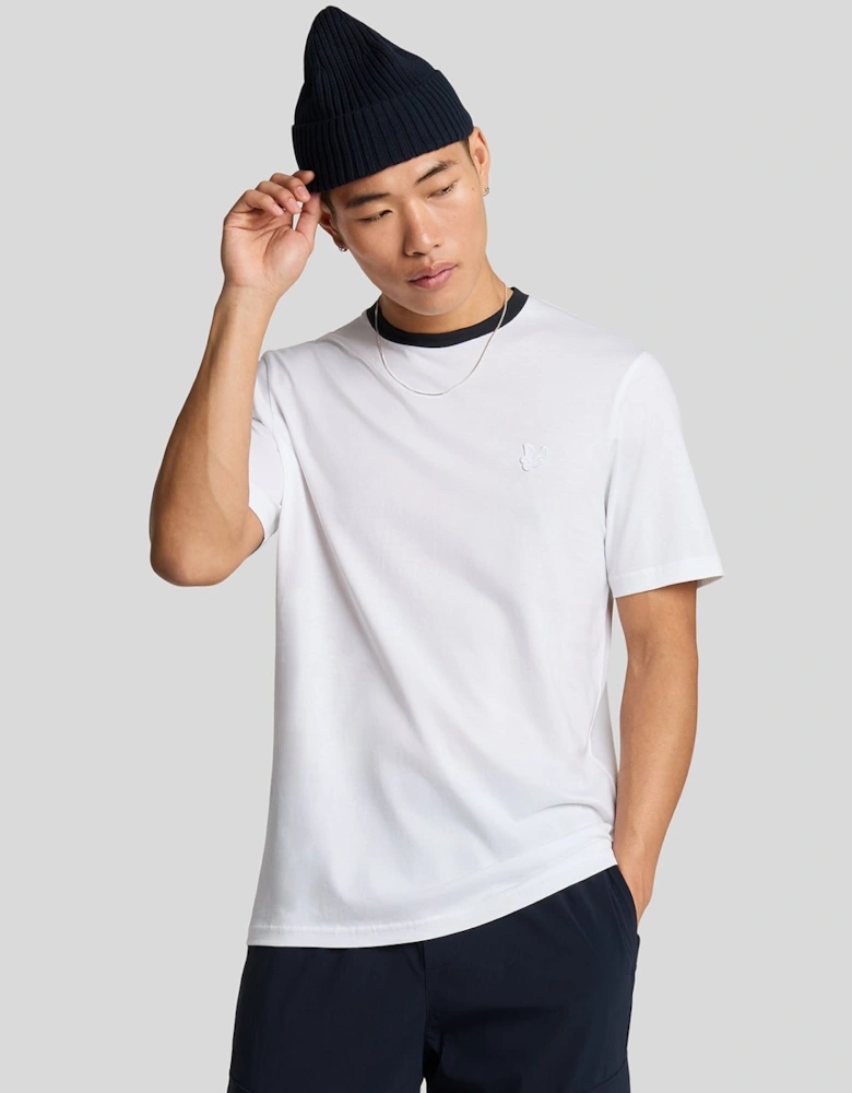 Contrast Collar Superfine T-Shirt